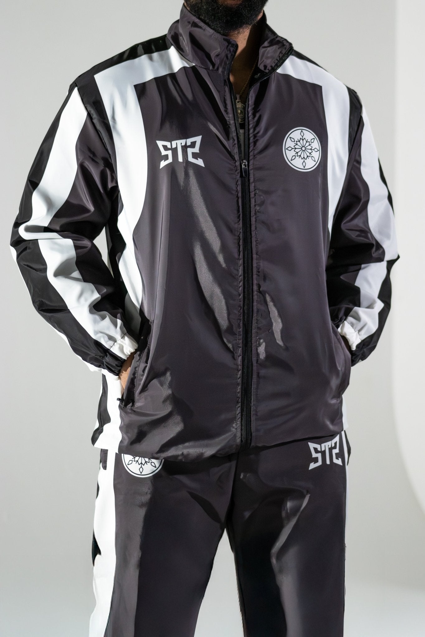 Black Monarch Track Top - HUNCHOWAY